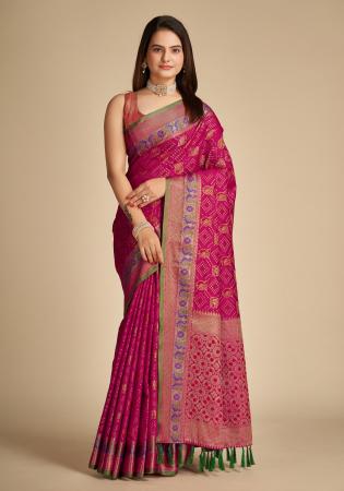 Picture of Comely Silk Deep Pink Saree