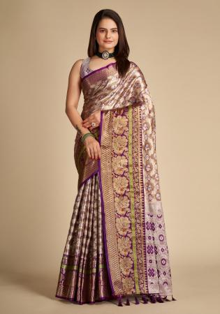 Picture of Amazing Silk Plum Saree