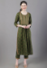 Picture of Rayon Dark Olive Green Readymade Salwar Kameez