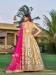 Picture of Well Formed Satin Dark Khaki Lehenga Choli