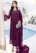 Picture of Silk & Organza Purple Straight Cut Salwar Kameez