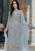 Picture of Organza Light Slate Grey Straight Cut Salwar Kameez