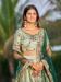 Picture of Graceful Satin Dark Khaki Lehenga Choli