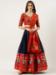 Picture of Lovely Silk Navy Blue Lehenga Choli