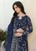 Picture of Georgette Navy Blue Straight Cut Salwar Kameez