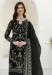 Picture of Excellent Georgette Black Straight Cut Salwar Kameez