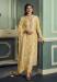 Picture of Chiffon Pale Golden Rod Straight Cut Salwar Kameez