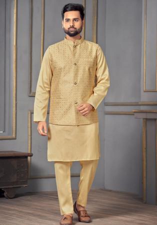 Picture of Sublime Silk Beige Kurtas