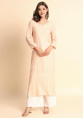 Picture of Appealing Rayon Antique White Kurtis & Tunic