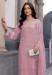 Picture of Georgette Rosy Brown Straight Cut Salwar Kameez