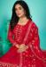 Picture of Stunning Organza Crimson Straight Cut Salwar Kameez