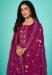 Picture of Organza Fire Brick Straight Cut Salwar Kameez