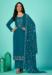 Picture of Taking Organza Teal Straight Cut Salwar Kameez