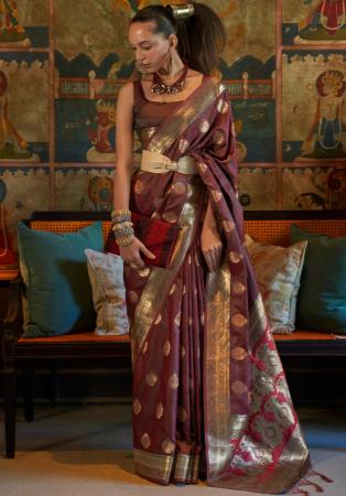 Picture of Amazing Silk Dark Olive Green Saree