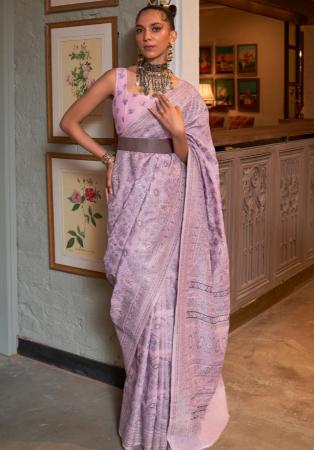 Picture of Comely Silk Rosy Brown Saree