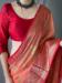 Picture of Beauteous Linen Dark Salmon Saree