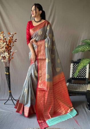 Picture of Exquisite Linen Dim Gray Saree