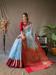 Picture of Grand Linen Light Blue Saree