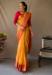 Picture of Radiant Linen Dark Golden Rod Saree