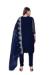 Picture of Organza Midnight Blue Straight Cut Salwar Kameez