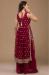 Picture of Fascinating Georgette Maroon Straight Cut Salwar Kameez