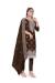 Picture of Exquisite Cotton Brown Straight Cut Salwar Kameez