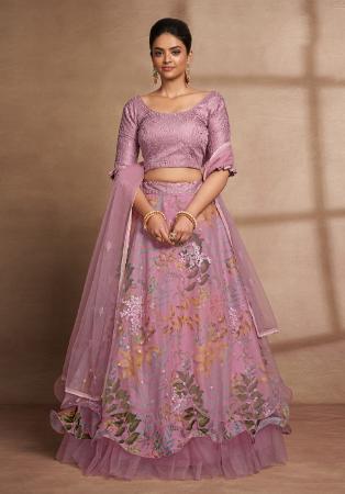 Picture of Pretty Silk Plum Lehenga Choli