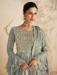 Picture of Classy Silk Dark Grey Straight Cut Salwar Kameez