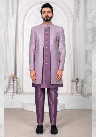 Picture of Marvelous Silk Plum Indo Western