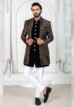 Picture of Splendid Silk Black Indo Western