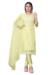 Picture of Organza Pale Golden Rod Straight Cut Salwar Kameez