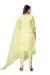 Picture of Organza Pale Golden Rod Straight Cut Salwar Kameez