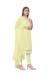 Picture of Organza Pale Golden Rod Straight Cut Salwar Kameez