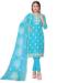 Picture of Delightful Organza Turquoise Straight Cut Salwar Kameez