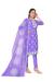 Picture of Organza Medium Slate Blue Straight Cut Salwar Kameez