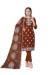 Picture of Well Formed Organza Brown Straight Cut Salwar Kameez