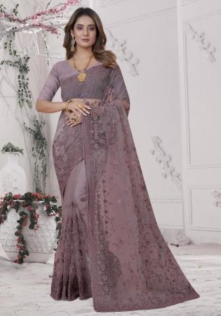 Picture of Sublime Net Grey Saree