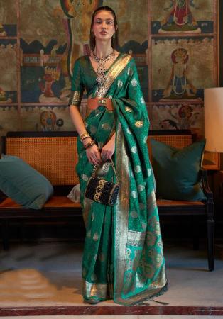 Picture of Magnificent Satin Sea Green Saree