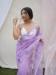 Picture of Well Formed Organza Violet Saree