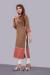 Picture of Enticing Silk & Organza Dark Khaki Kurtis And Tunic