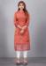 Picture of Fine Silk & Organza Salmon Kurtis And Tunic