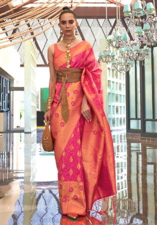 Picture of Grand Silk Hot Pink Saree