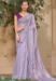 Picture of Pretty Satin Plum Saree