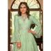 Picture of Chiffon Dark Sea Green Straight Cut Salwar Kameez