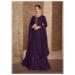 Picture of Pleasing Georgette Purple Straight Cut Salwar Kameez