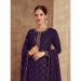 Picture of Pleasing Georgette Purple Straight Cut Salwar Kameez