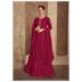 Picture of Georgette Fire Brick Straight Cut Salwar Kameez