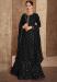 Picture of Comely Georgette Black Straight Cut Salwar Kameez