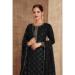 Picture of Comely Georgette Black Straight Cut Salwar Kameez