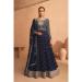 Picture of Georgette Dark Slate Grey Anarkali Salwar Kameez